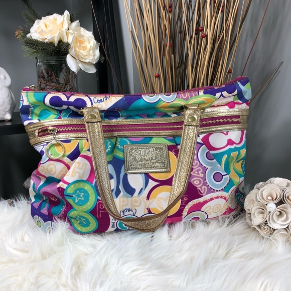Coach Handbags - COACH POPPY GRAFFITI LARGE TOTE